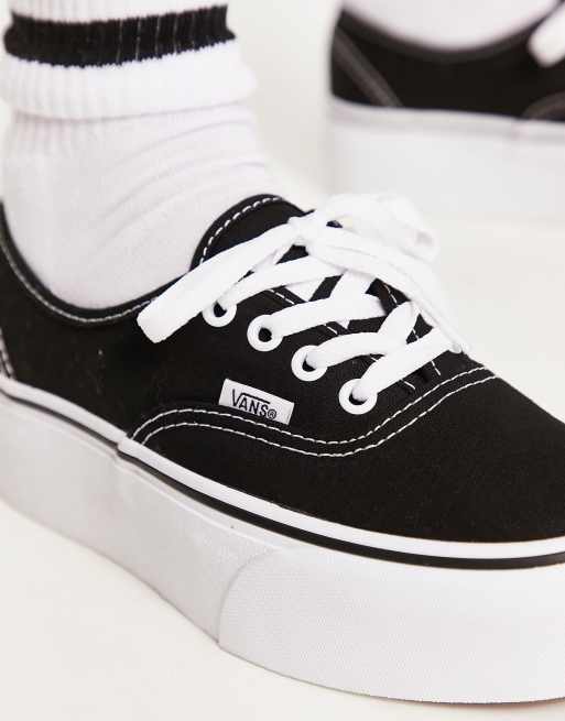 White and hotsell black authentic vans