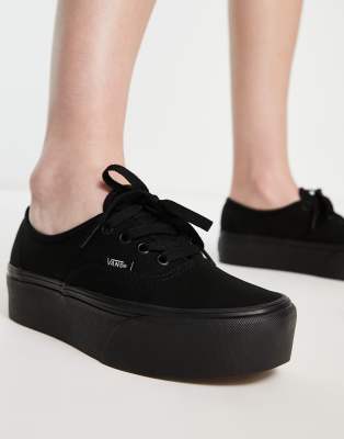 VANS AUTHENTIC STACKFORM SNEAKERS IN TRIPLE BLACK