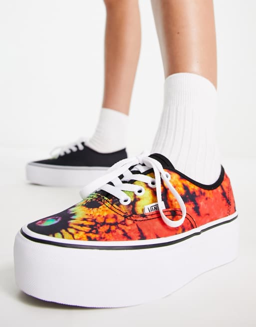 Tie dye store platform vans