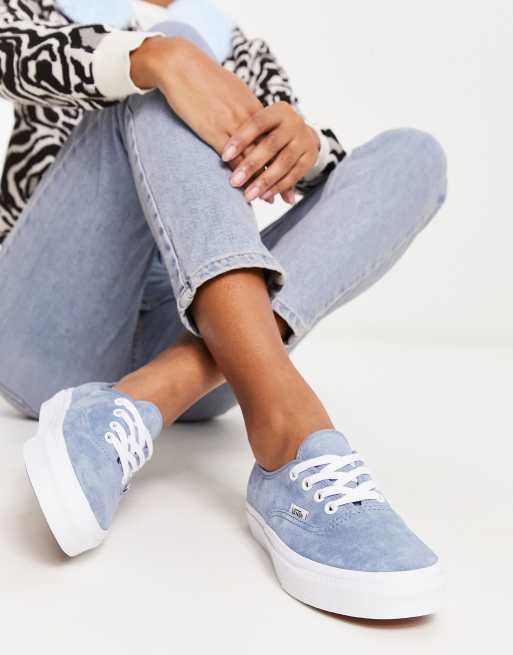 Baby blue 2025 suede vans