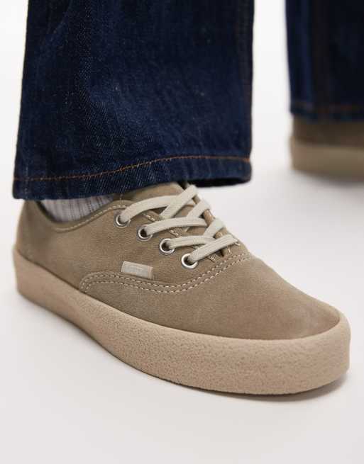 Vans Authentic suede sneakers in light green with crepe sole, 3 of 5