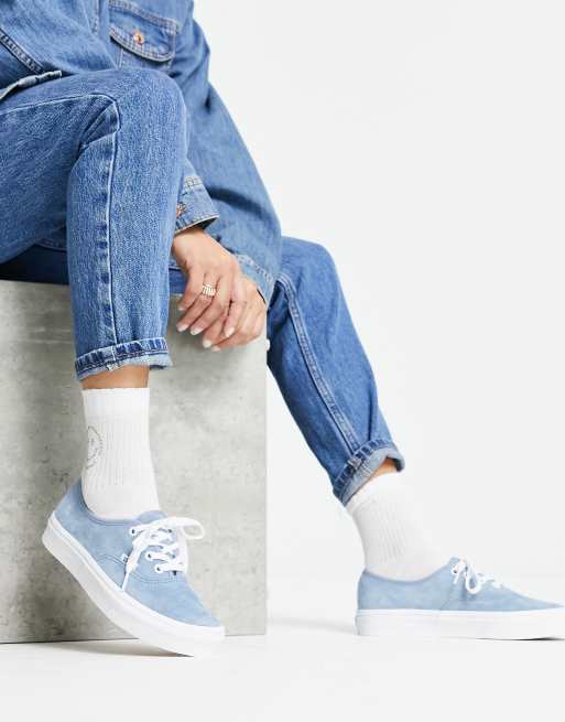 Light blue suede store vans