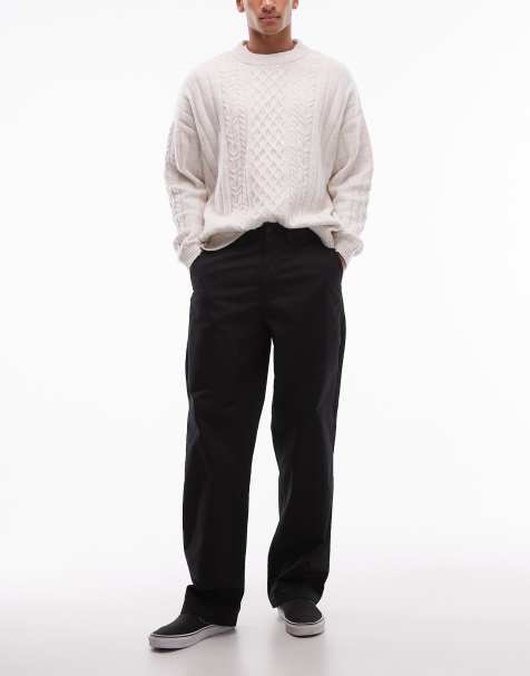 Vans – Authentic – Svarta chinos med ledig passform - view 1