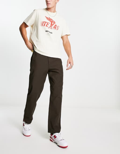 Vans authentic tapered chino trousers in brown