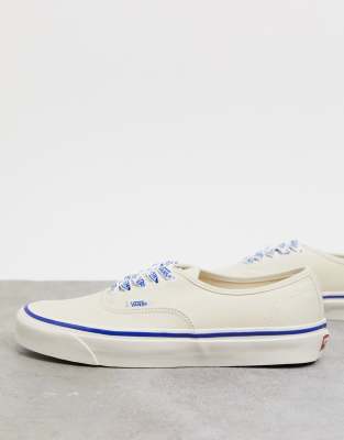 vans cream blue