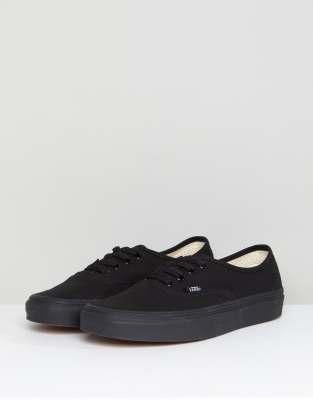 vans authentic trainers in all black