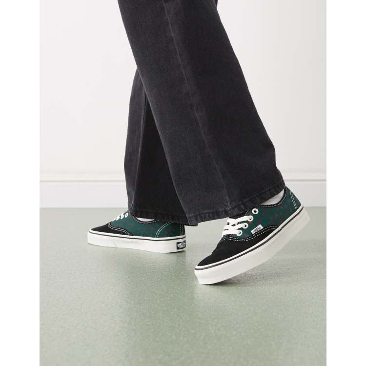Vans Authentic trainers in black and green leopard print | ASOS