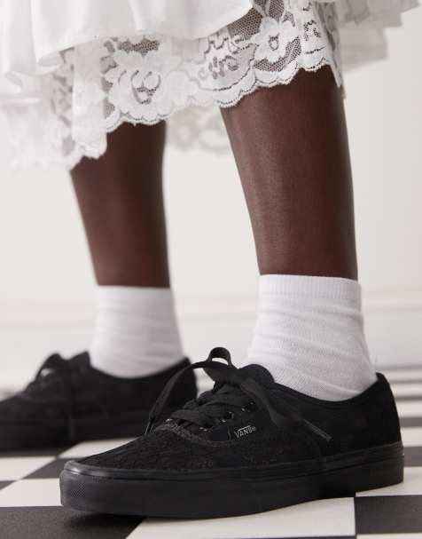 Vans Authentic trainers in black lace - view 1
