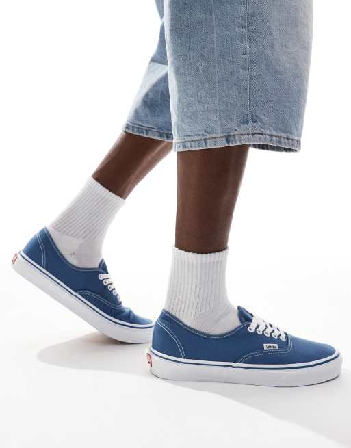 Vans authentic trainers in blue and white ASOS