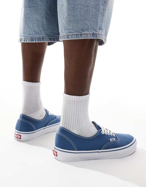 Vans authentic trainers in blue and white, 3 of 5