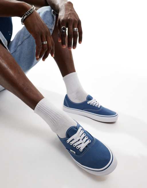 Vans authentic trainers in blue and white ASOS