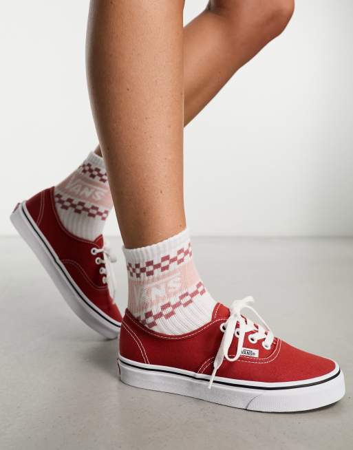 Vans Authentic Bossa Nova Red Skate Shoes