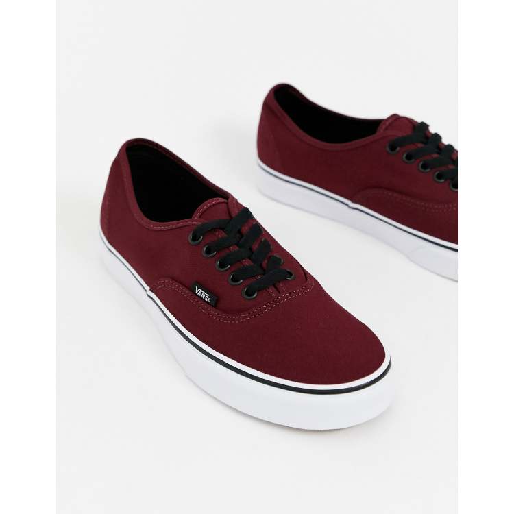 Burgundy deals van shoes