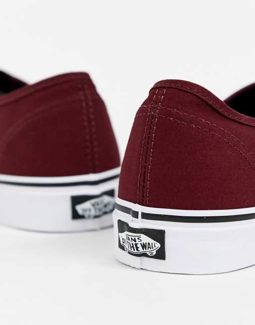 Vans burgundy deals authentic trainers