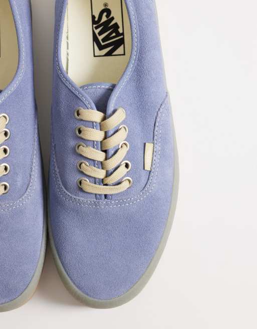 Vans Authentic trainers in light blue with tan sole, 2 of 5