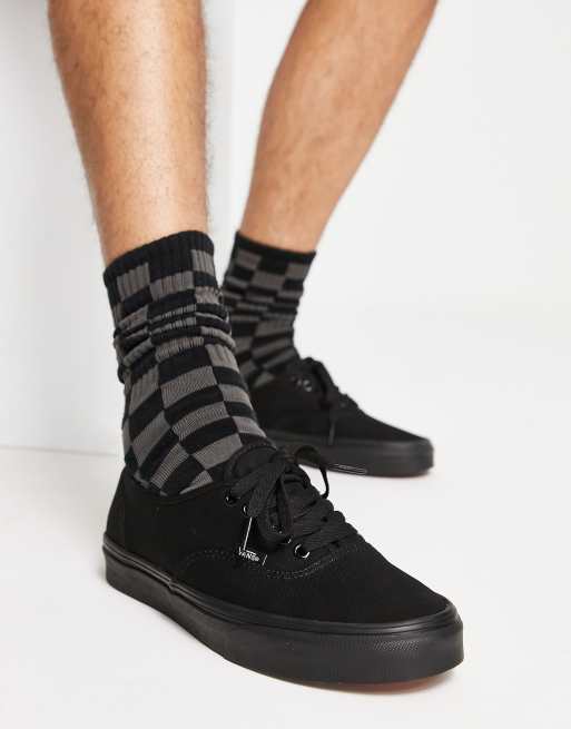 Vans Authentic trainers in triple black ASOS