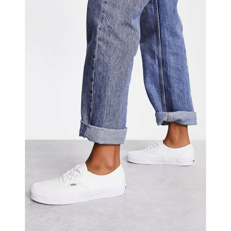 Vans white authentic store shoes