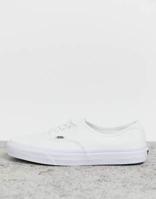 white and black authentic vans