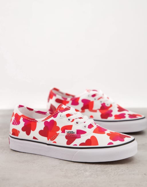 Vans Authentic Valentine Hearts sneakers in red/white ASOS