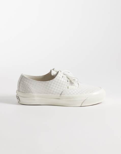 Vans Authentic – Vita, smått schackrutiga sneakers - view 1