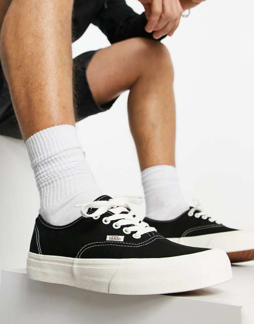 Black vans shop authentic on feet