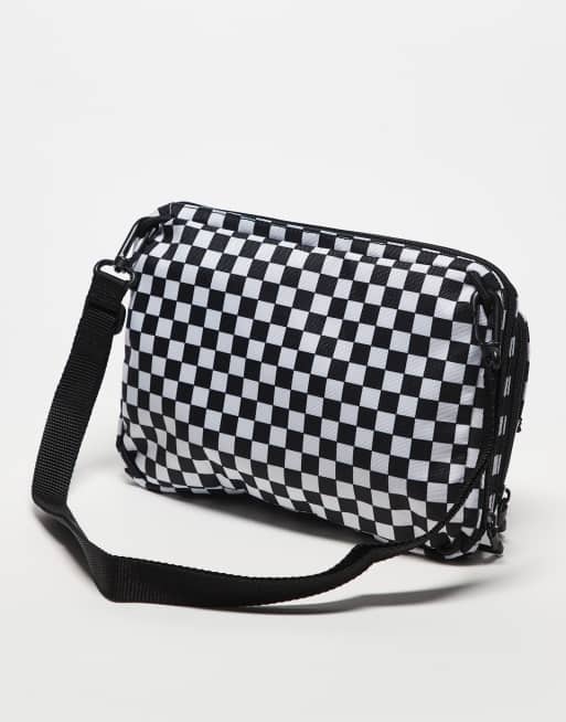 Vans Bail convertible cross body bag in black/white