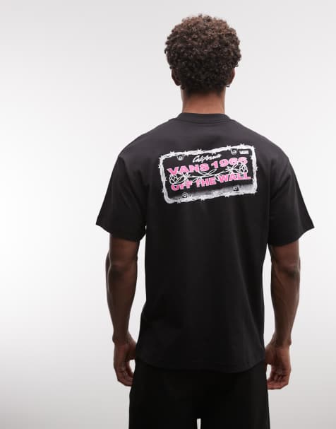 Vans Barb Plate oversized back print t-shirt in black - view 1