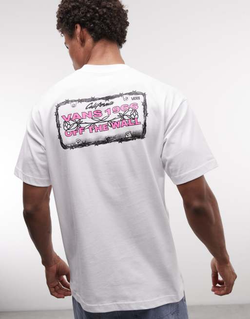 Vans Barb Plate oversized graphic t-shirt in white, 4 of 5
