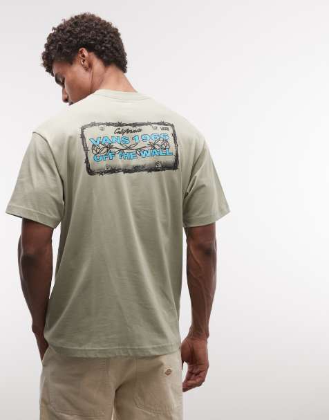 Vans - Barb Plate - T-shirt oversize à imprimé au dos - Vert sauge - view 1