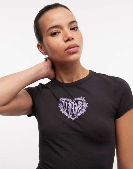 Vans Barbed heart tee in black, 3 of 4