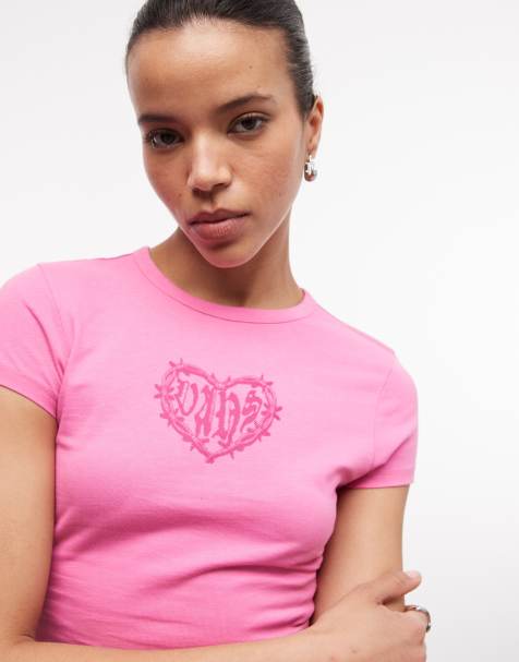 Vans Barbed heart tee in pink fizz - view 1