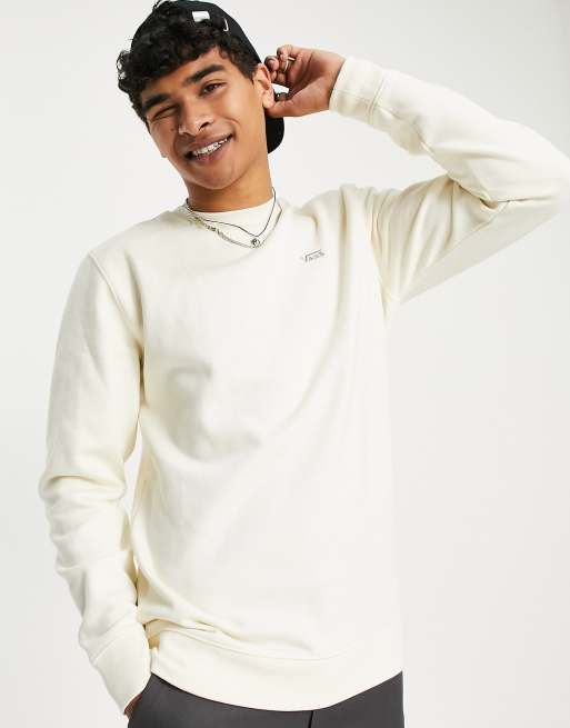 Vans Basic crew neck fleece sweatshirt in cream