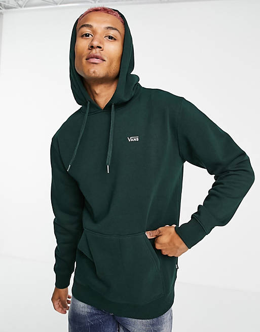 Vans Basic fleece hoodie in dark green | ASOS