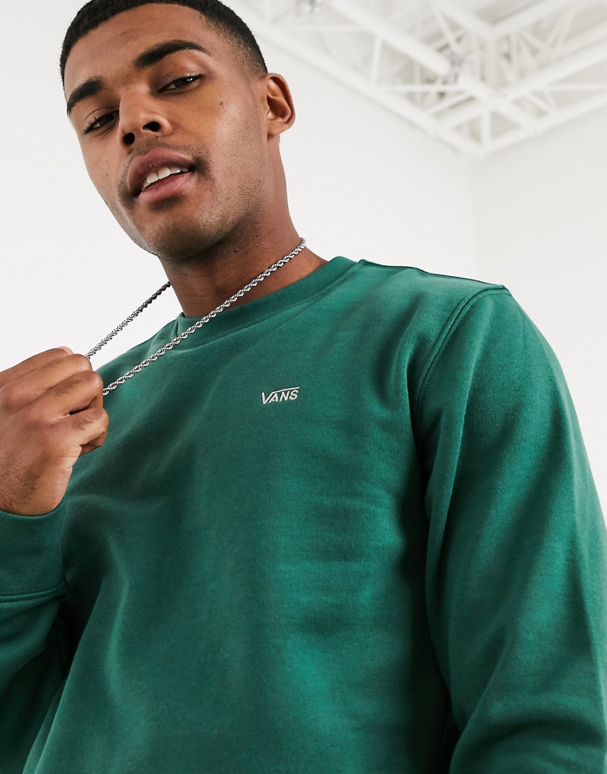 Vans – Basic – Grön sweatshirt i fleece med rund halsringning
