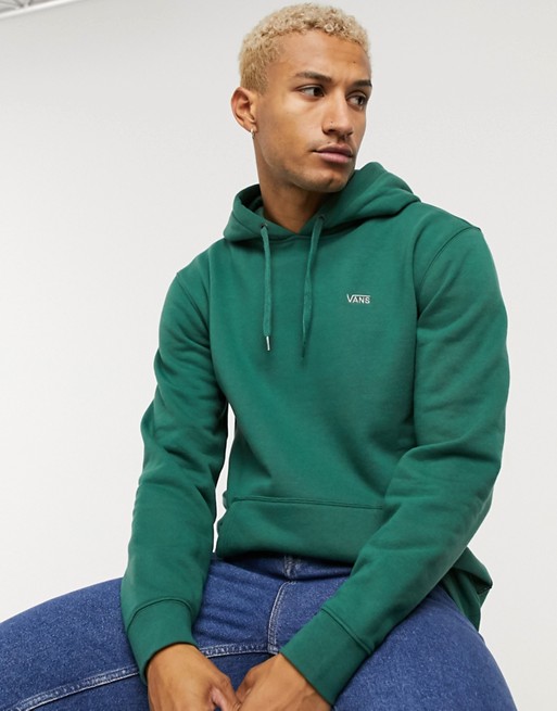 Vans Basic Small Logo fleece hoodie in green | ASOS