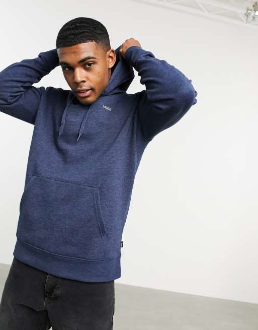 Vans Basic Small Logo fleece hoodie in navy | ASOS