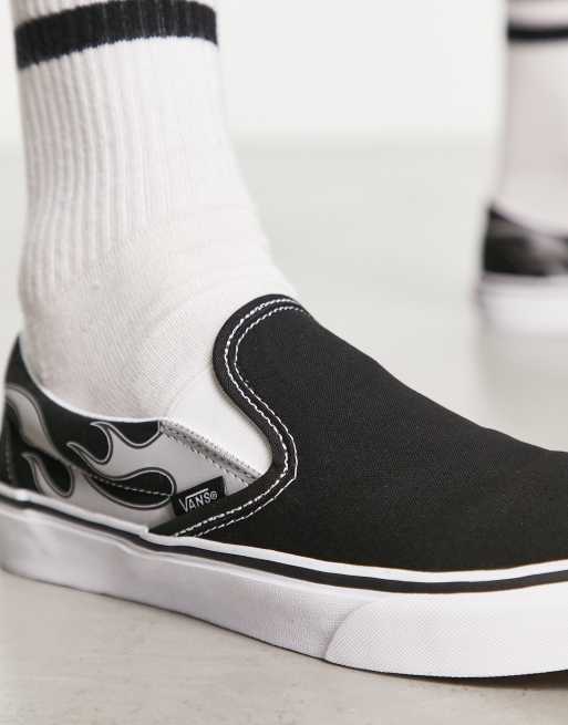 Vans Baskets enfiler avec imprim flamme r fl chissant ASOS