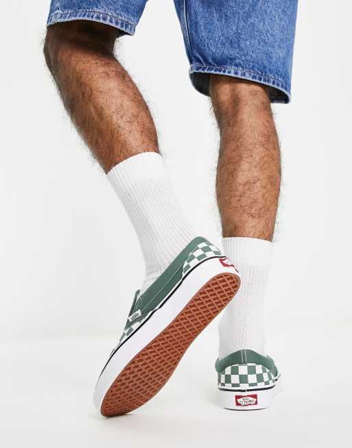 Vans - Baskets à enfiler avec motif damier - Vert , 2 de 4