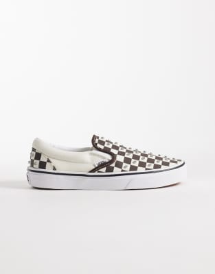 Baskets à enfiler motif damier à strass - Noir 38