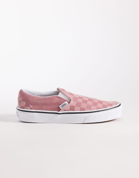 Vans - Baskets à enfiler motif damier - Rose - view 1