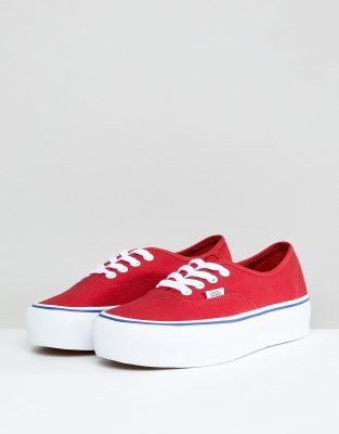 vans plateforme rouge