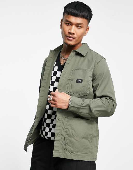 Vans – Bayview – Hemd in Khaki mit Logo