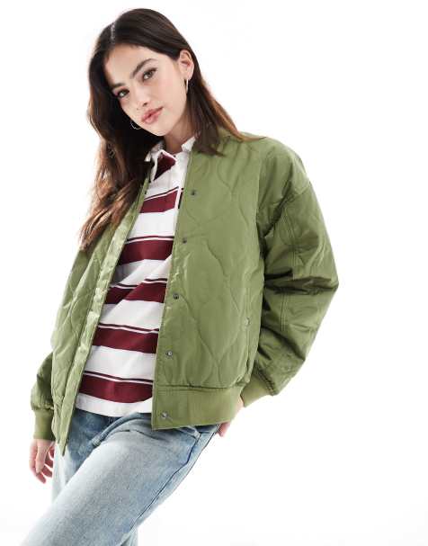 Vans – Bennett – Gesteppte Bomberjacke in Lodengrün - view 1