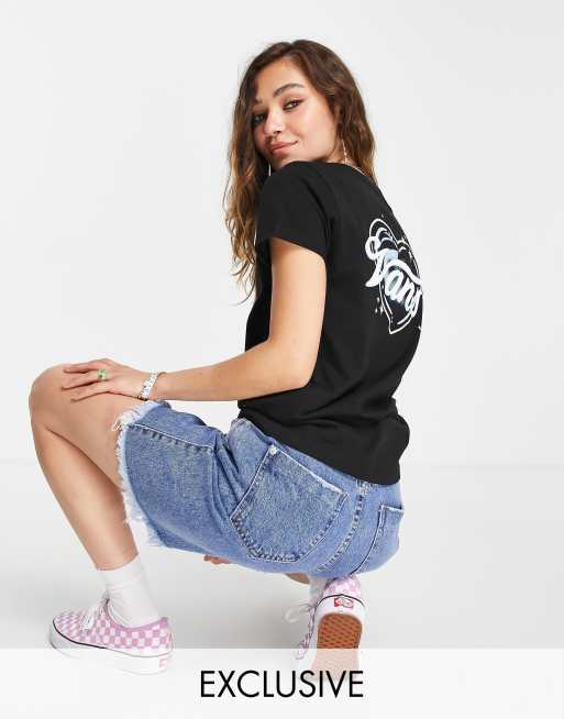Vans Better Together Airbrush Basic crew t-shirt in black Exclusive at ASOS