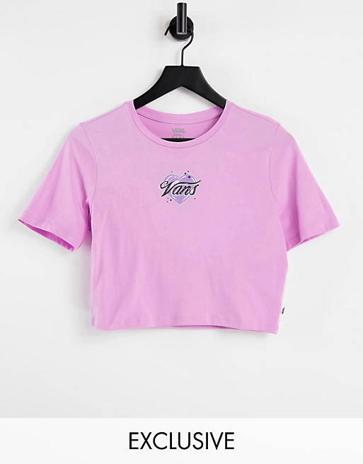 Tops Vans Better Together Airbrush Logo Baby cropped t-shirt in purple Exclusive at  