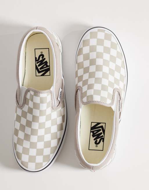 Vans – Blå och vita sneakers i loaferstil med schackrutigt mönster, 2 av 5