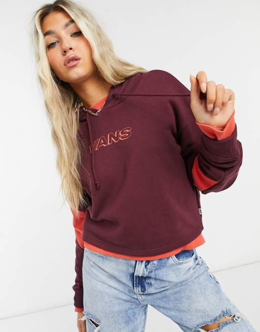 Vans best sale hoodie burgundy