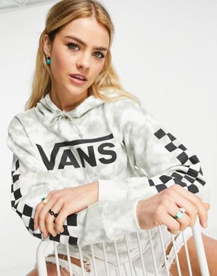 Vans bleached washed hoodie in white