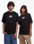 [Vans] Vans blocked box central logo loose fit t-shirt in black XL Black