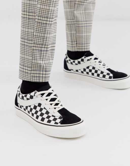 Vans Bold checkerboard sneakers in black | ASOS